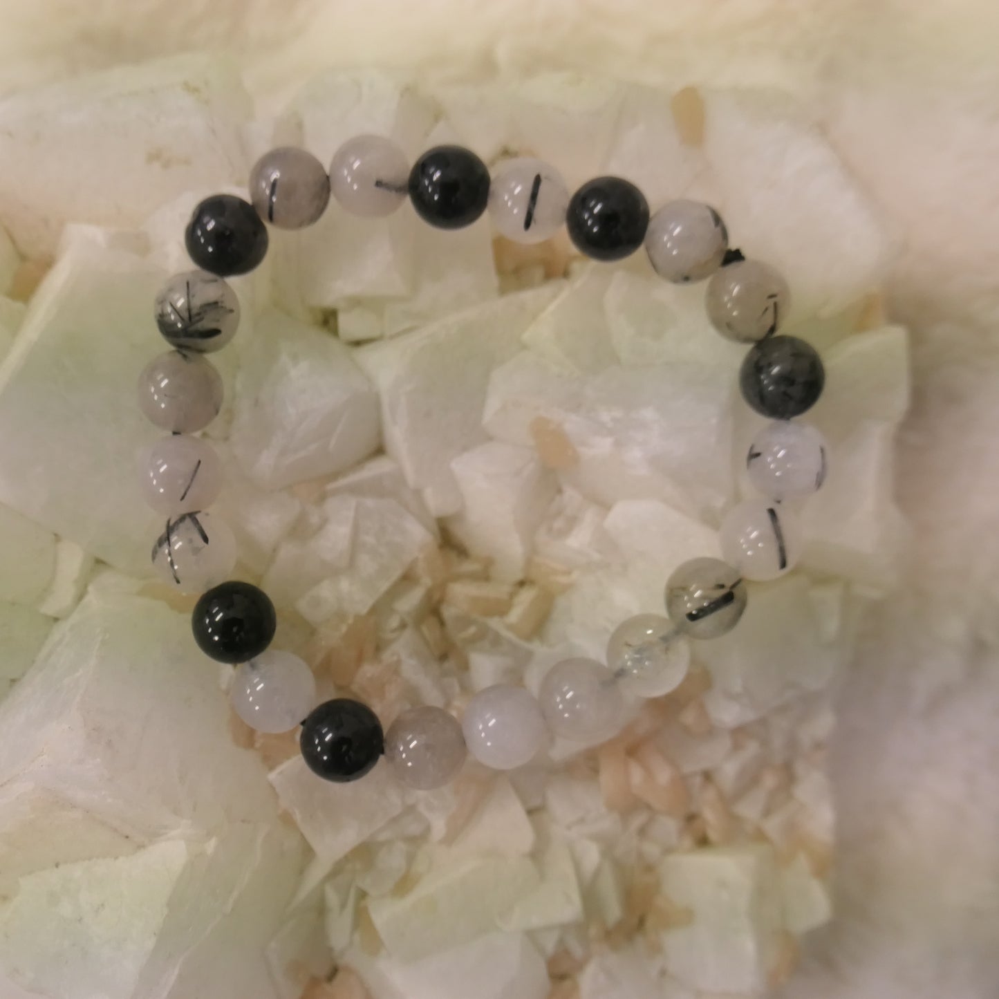 Tourmaline in Quartz Bracelet 8mm