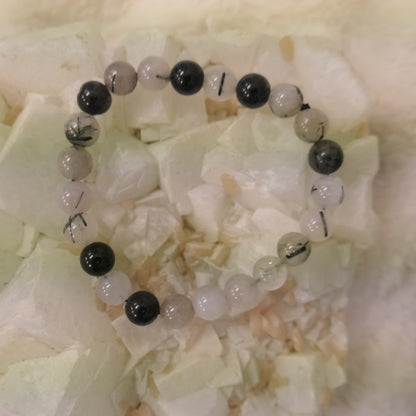 Tourmaline in Quartz Bracelet 8mm