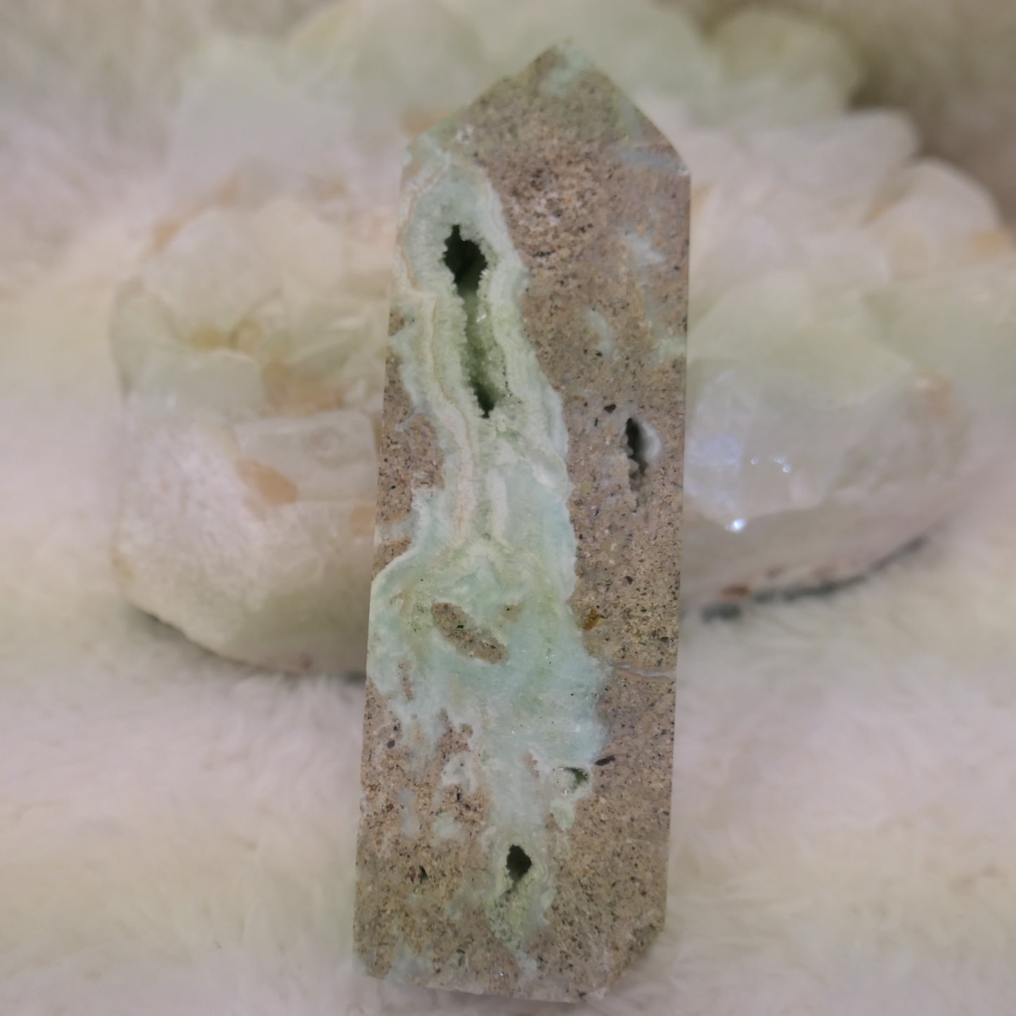 Blue Aragonite Tower - raw