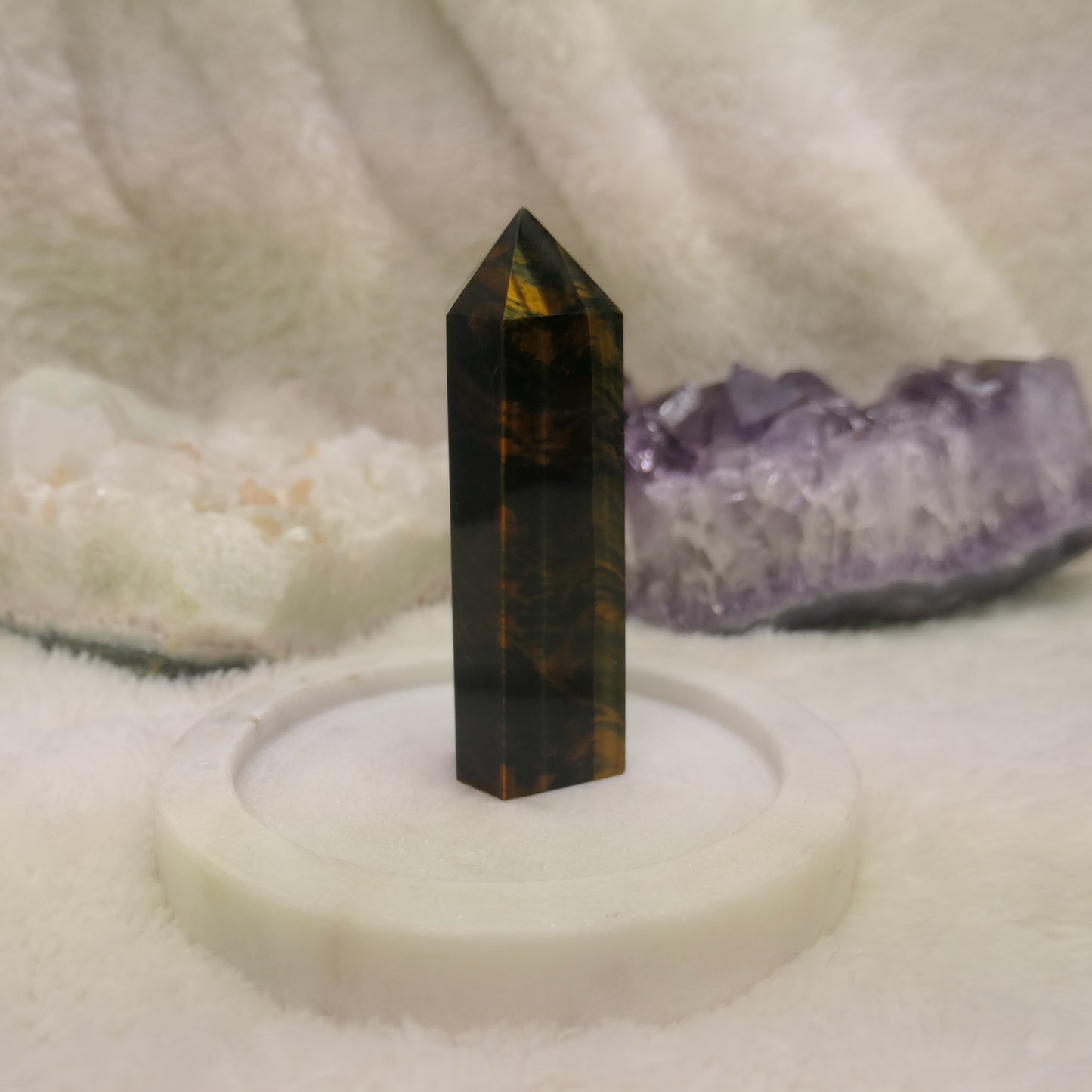 Tigers Eye Tower - Gold and Blue