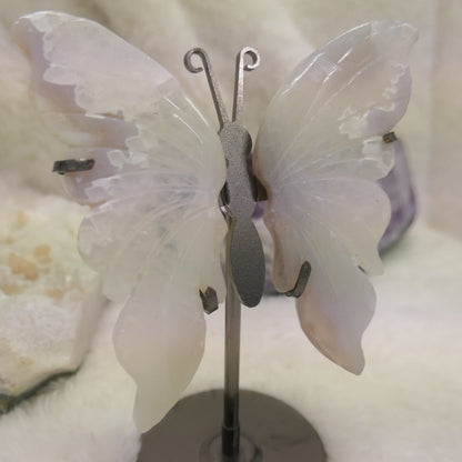 Agate Butterfly Wings on Stand