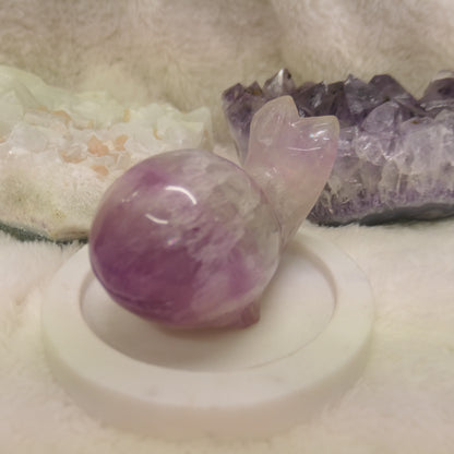 Fluorite whale carving-med