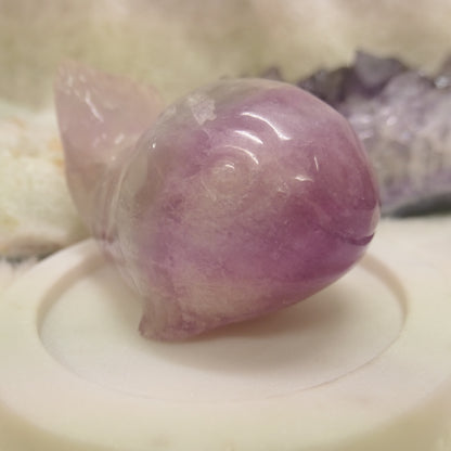 Fluorite whale carving-med