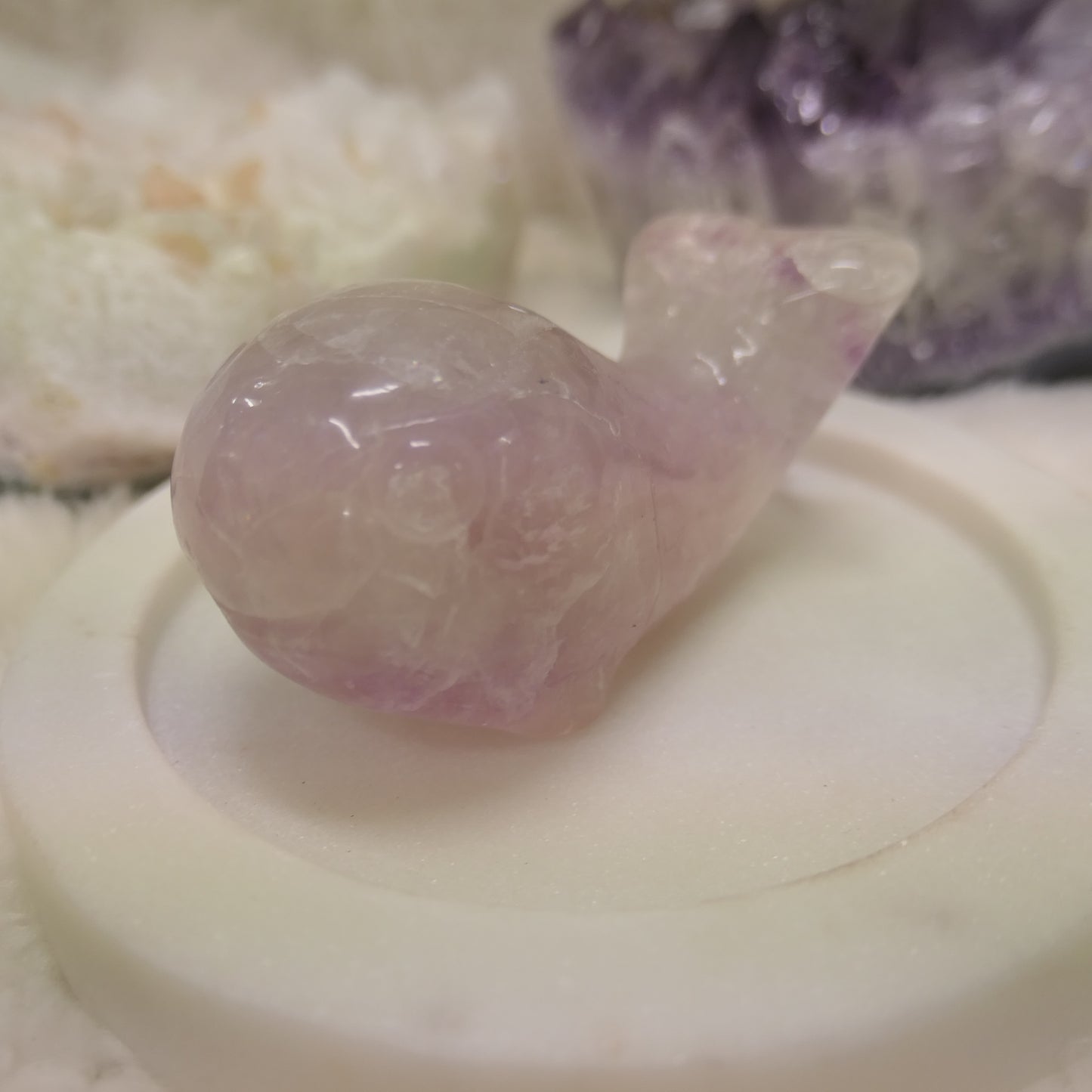 Fluorite whale carving-small