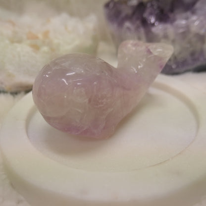 Fluorite whale carving-small