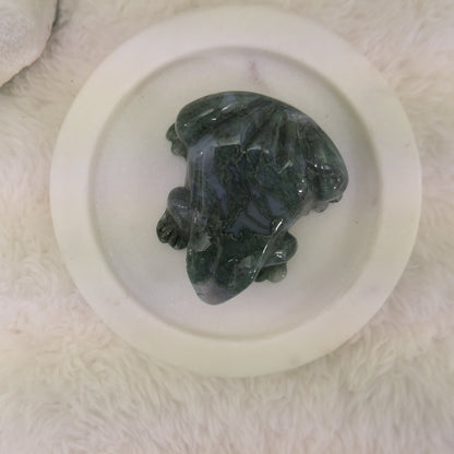 Moss Agate Frog