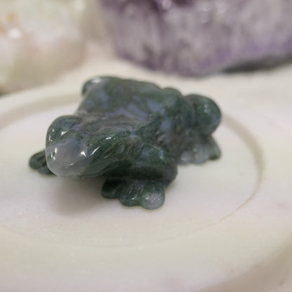 Moss Agate Frog