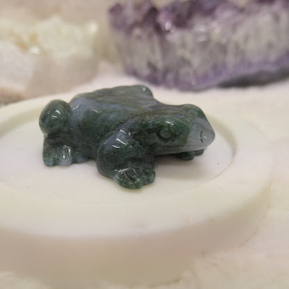 Moss Agate Frog