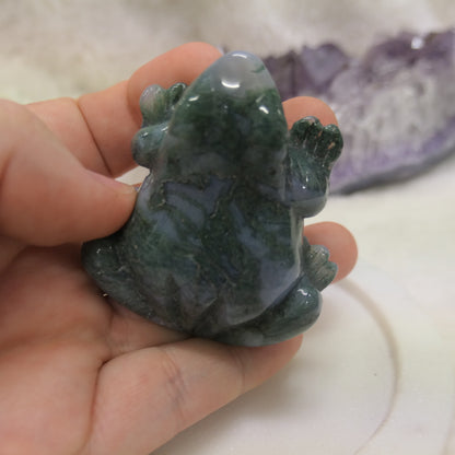 Moss Agate Frog