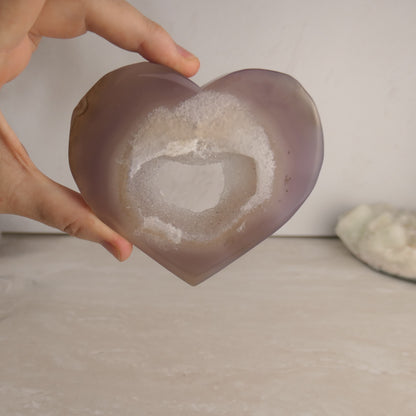 Druzy Agate Heart
