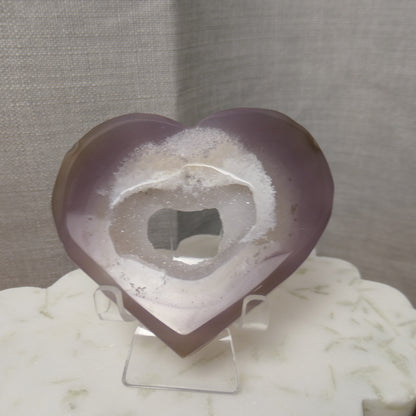 Druzy Agate Heart