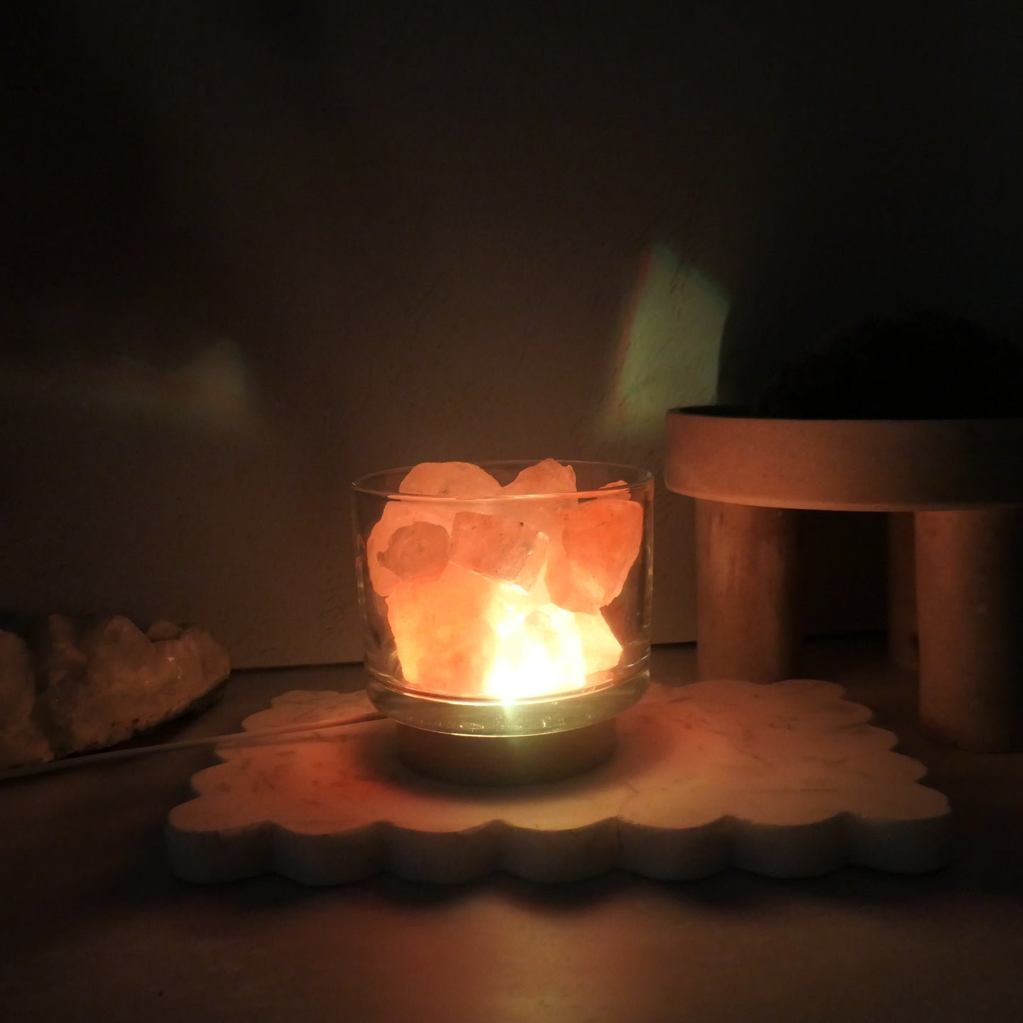Himalayan Salt Crystal Diffuser Lamp with LED USB base