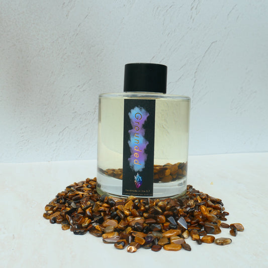 Grounded Reed Diffuser with Tigers Eye