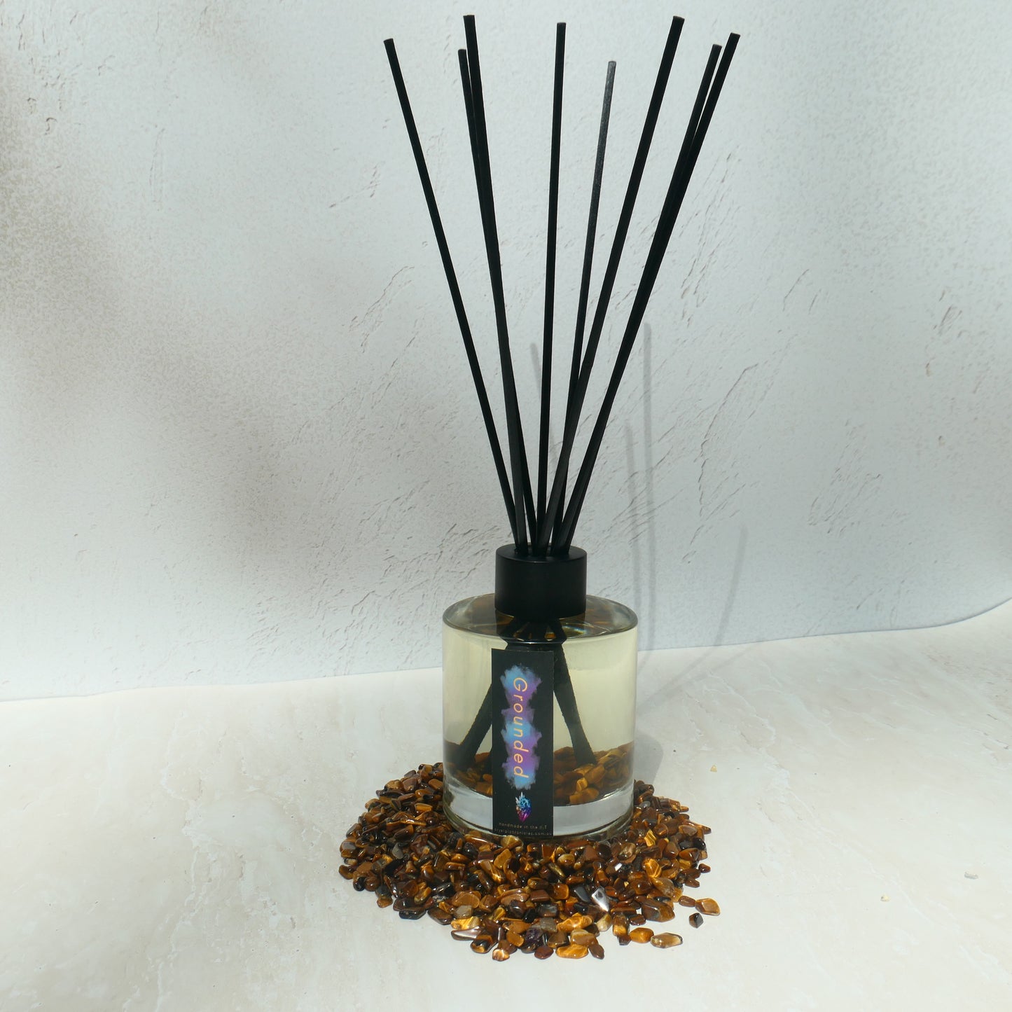 Grounded Reed Diffuser with Tigers Eye