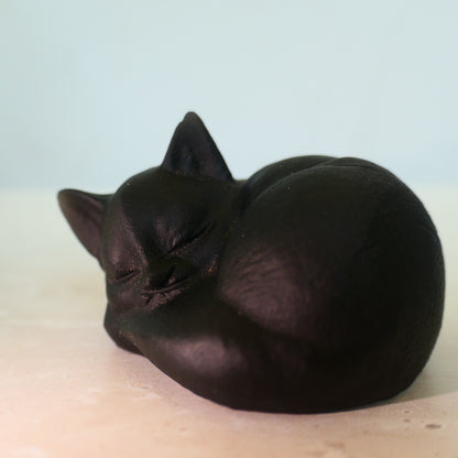 Black Obsidian Sleeping Cats