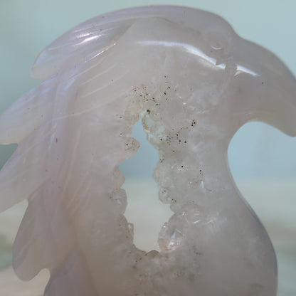 Druzy Agate Eagle Carving 1