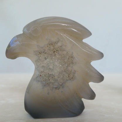 Druzy Agate Eagle Carving 2