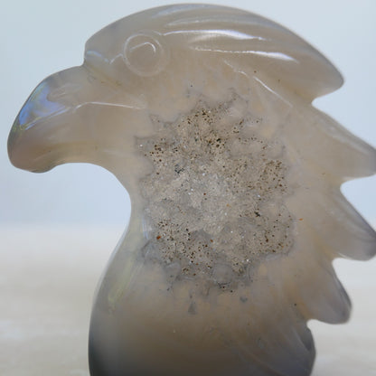 Druzy Agate Eagle Carving 2