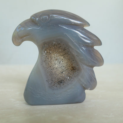 Druzy Agate Eagle Carving 3