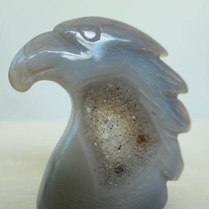 Druzy Agate Eagle Carving 3