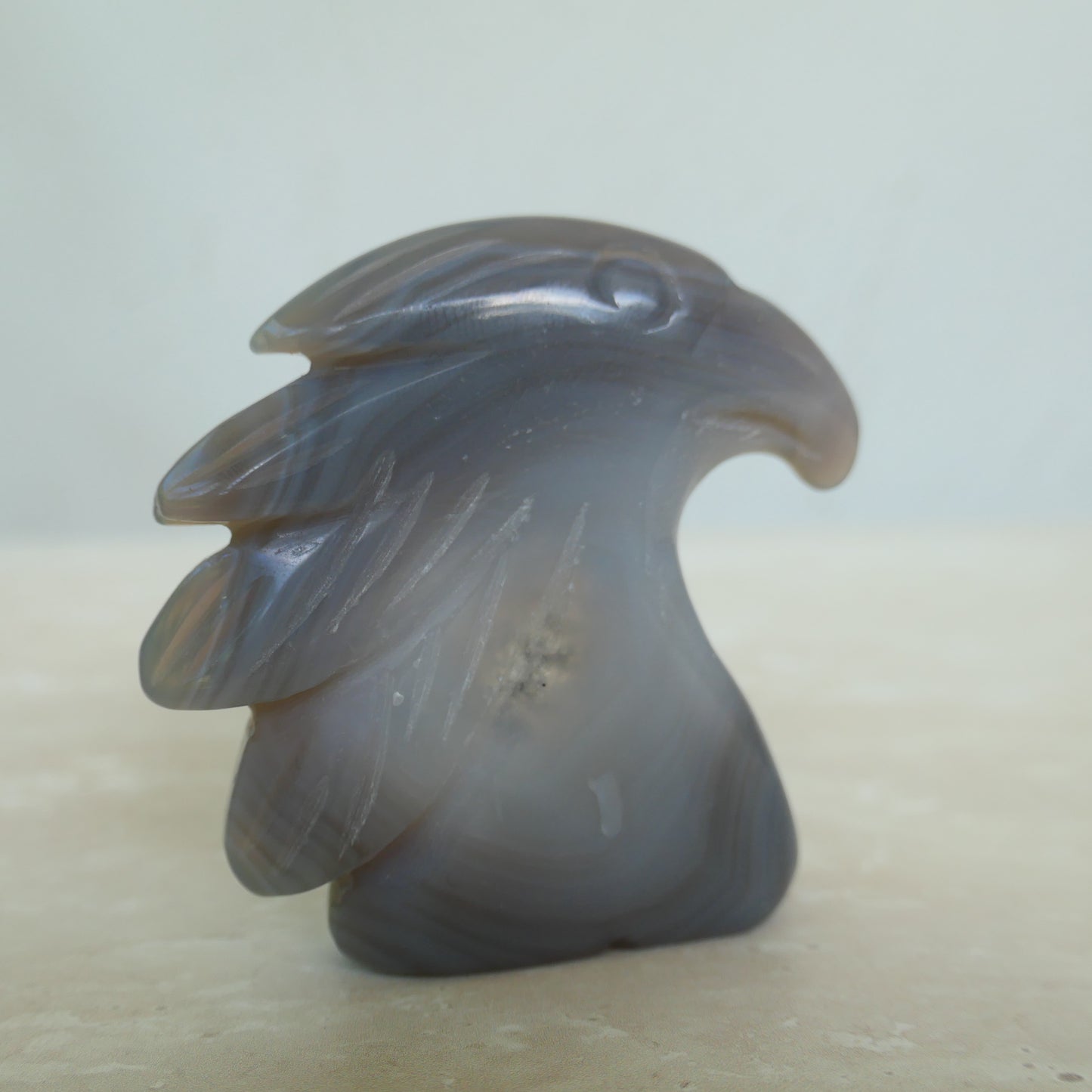 Druzy Agate Eagle Carving 3
