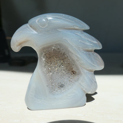 Druzy Agate Eagle Carving 3