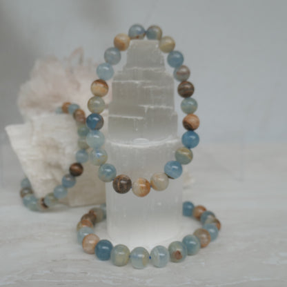 Blue Onyx 8mm Bead Bracelets