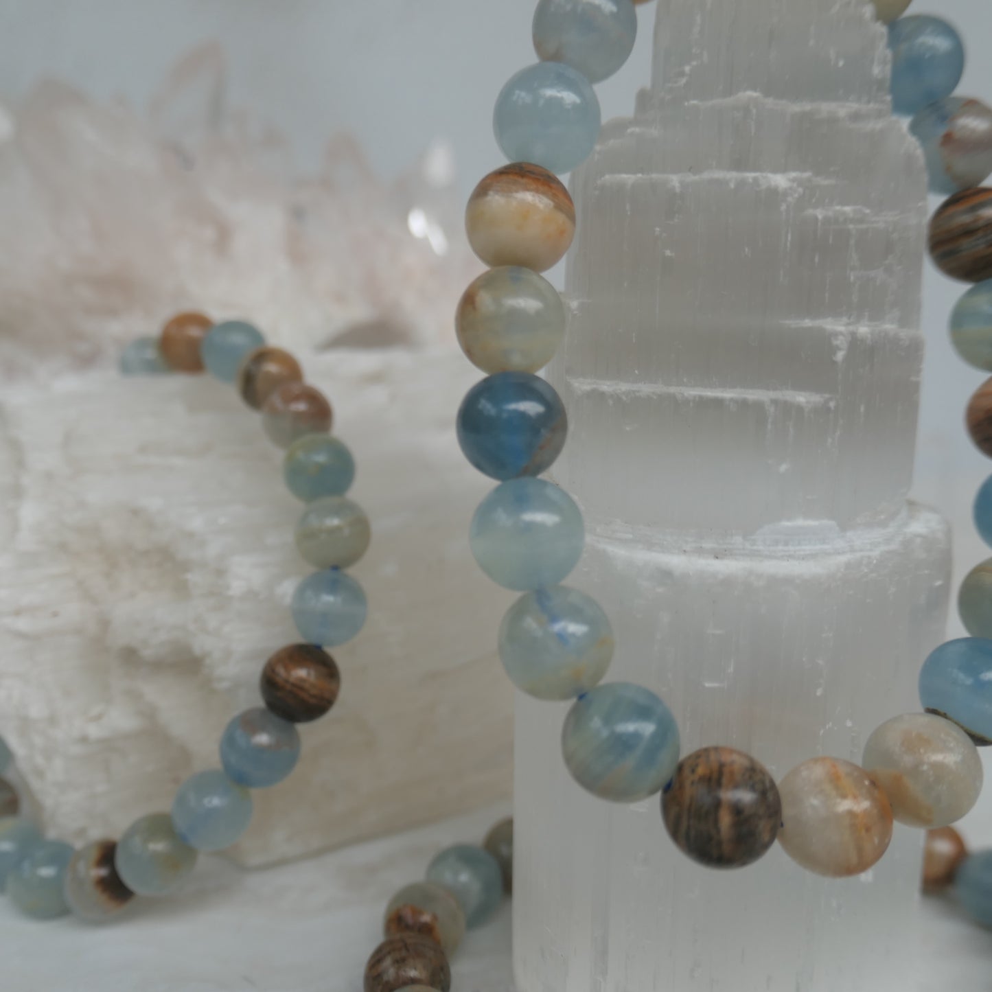 Blue Onyx 8mm Bead Bracelets