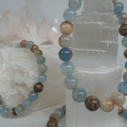 Blue Onyx 8mm Bead Bracelets