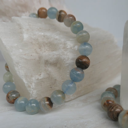 Blue Onyx 8mm Bead Bracelets