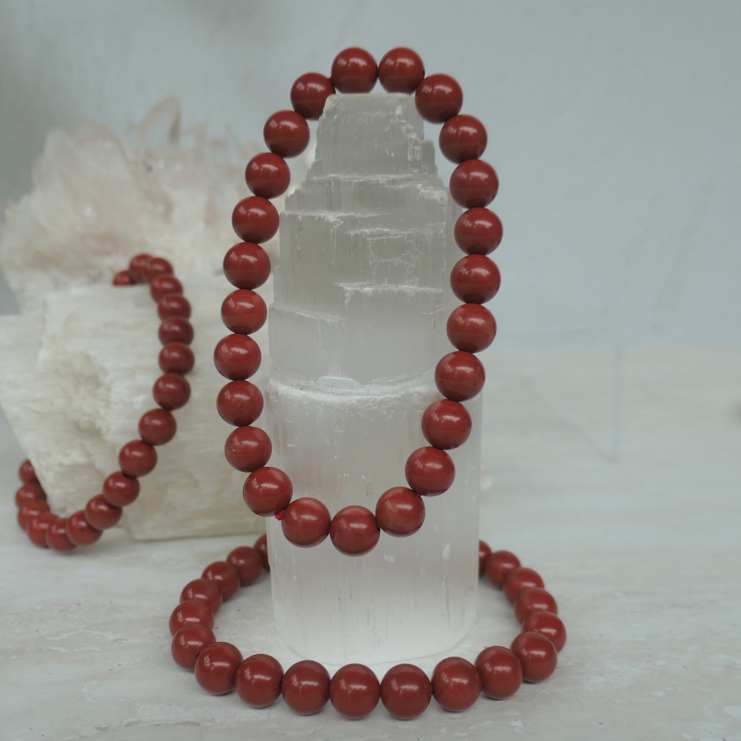 Red Jasper Beaded Bracelet 8mm