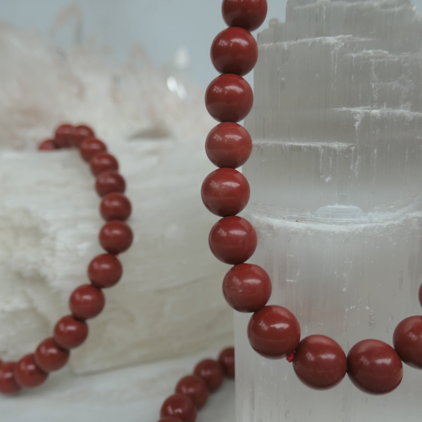 Red Jasper Beaded Bracelet 8mm