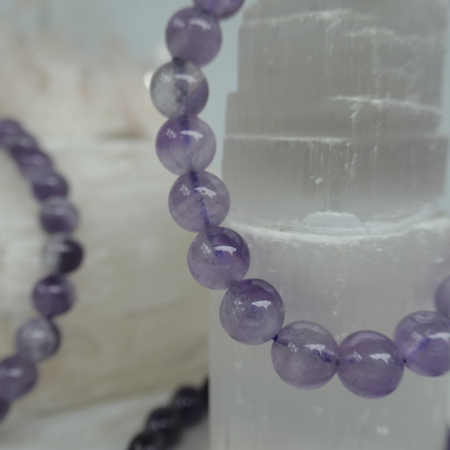 Amethyst Bead Bracelet 8 mm