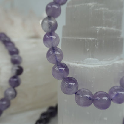 Amethyst Bead Bracelet 8 mm
