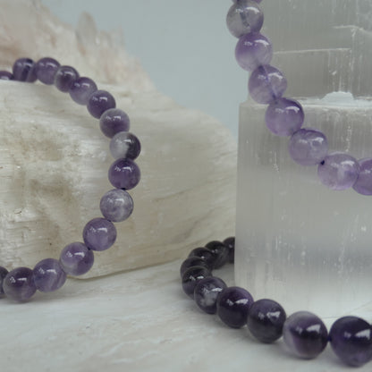 Amethyst Bead Bracelet 8 mm