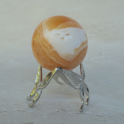 Orange Calcite Sphere m15