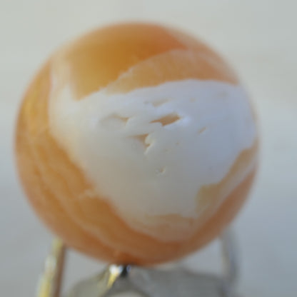 Orange Calcite Sphere m15