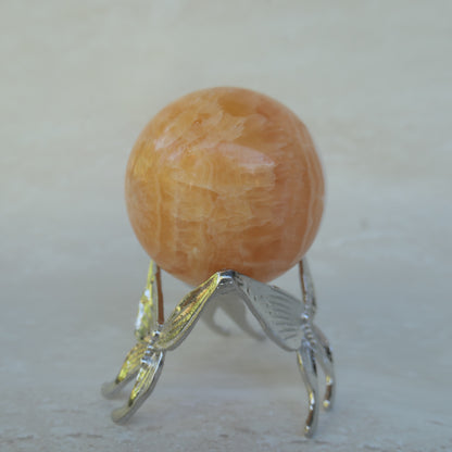 Orange Calcite Sphere m15
