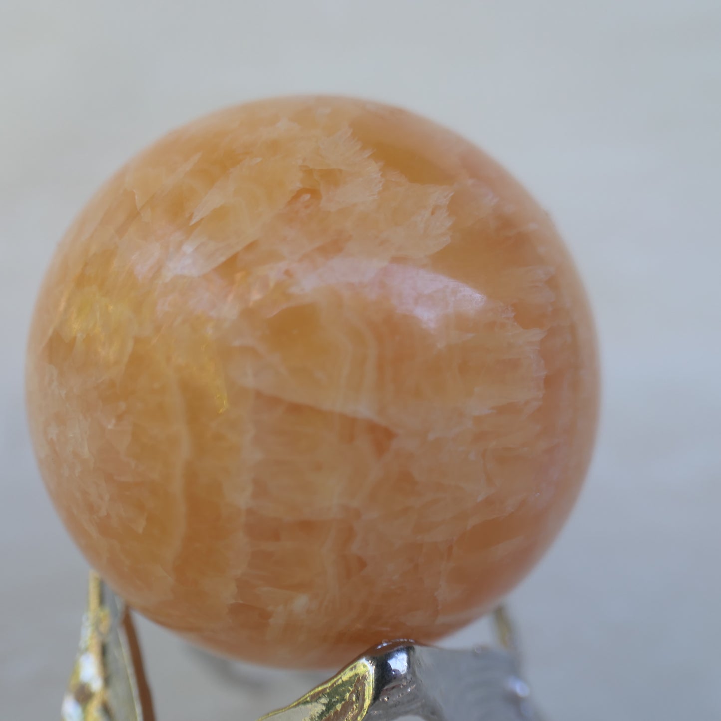 Orange Calcite Sphere m15
