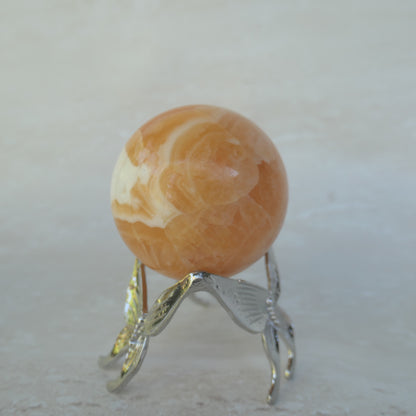 Orange Calcite Sphere m15