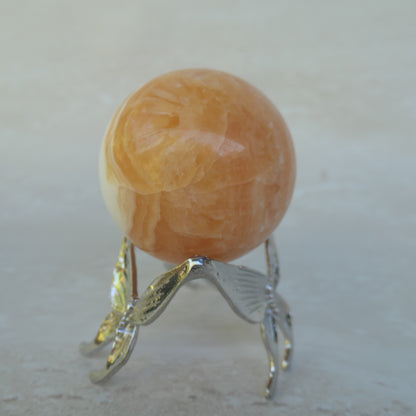 Orange Calcite Sphere m15