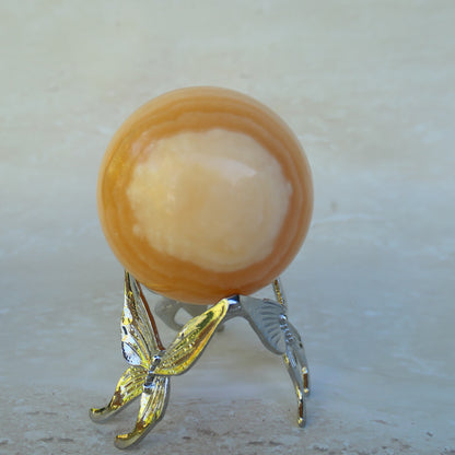 Orange Calcite Sphere 2b