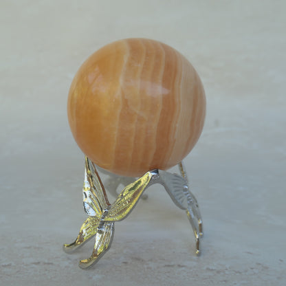 Orange Calcite Sphere 2b