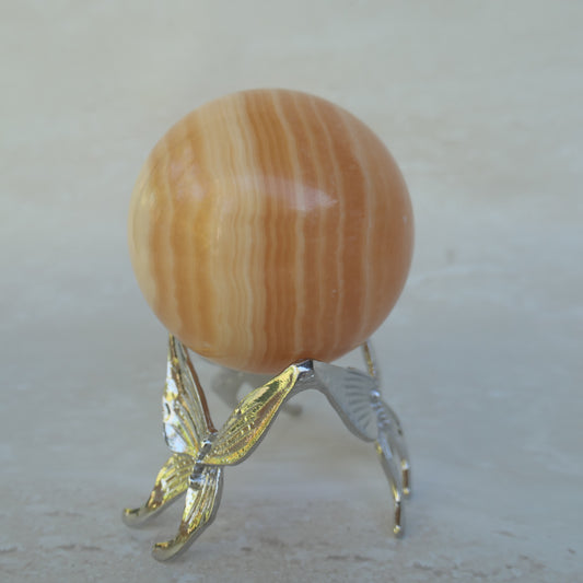 Orange Calcite Sphere 2b