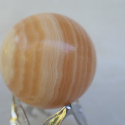 Orange Calcite Sphere 3P