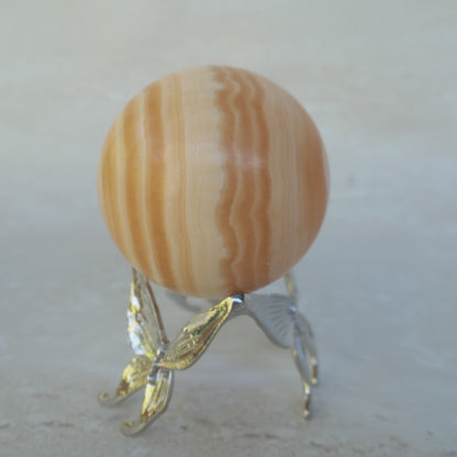 Orange Calcite Sphere 3P