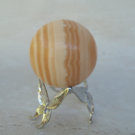 Orange Calcite Sphere 3P