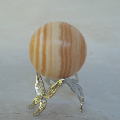 Orange Calcite Sphere 3P