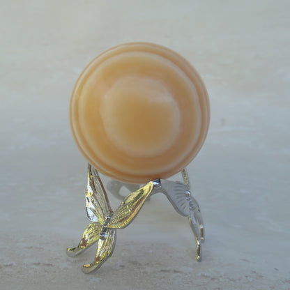 Orange Calcite Sphere 3P
