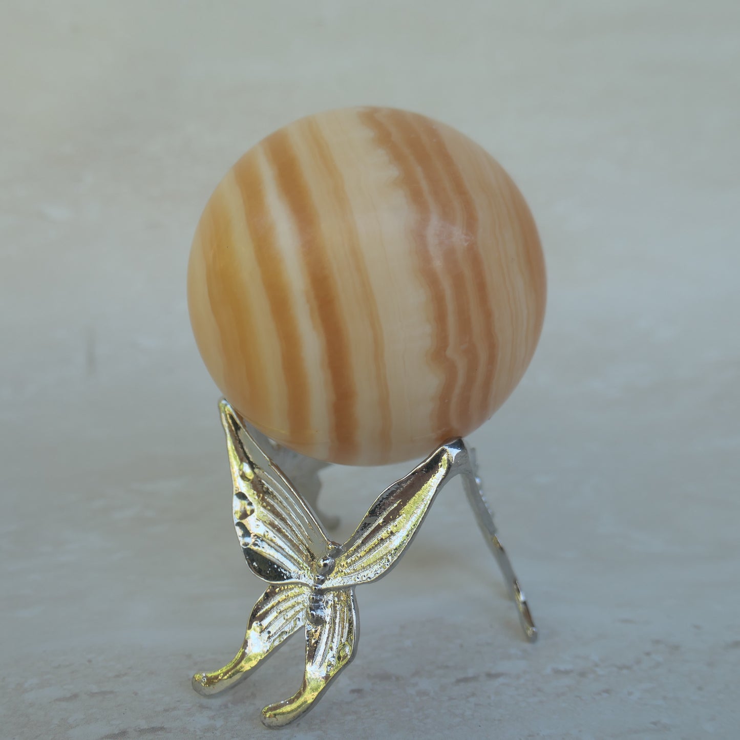 Orange Calcite Sphere 3P